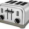Cuisinart 4-Slice Toaster – Extra-Wide Slots, Dual Independent Controls, Bagel/Defrost/Reheat Settings, 6-Shade Browning, High Lift Lever, Crumb Tray (Brushed Stainless)