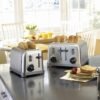 Cuisinart 4-Slice Toaster – Extra-Wide Slots, Dual Independent Controls, Bagel/Defrost/Reheat Settings, 6-Shade Browning, High Lift Lever, Crumb Tray (Brushed Stainless)