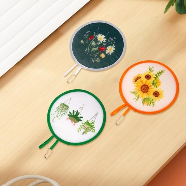 Review of Folding Fans by Sesro Stylish Japanese Round Handheld Cooling Fans