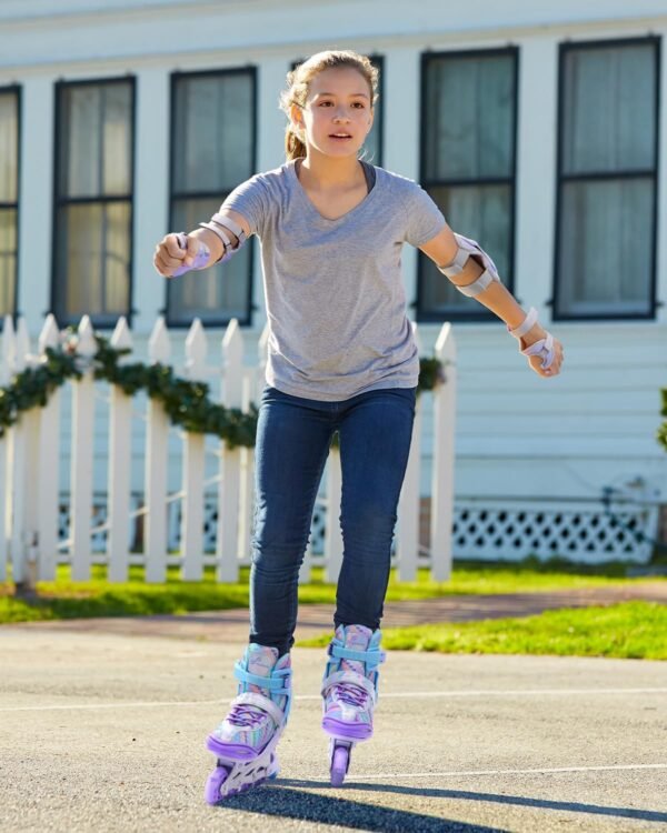 Sportneer Kids Inline Skates Review Best Adjustable Roller Skates with LED Wheels