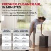 Honeywell AllergenPlus HEPA Air Purifier, Airborne Allergen Reducer for Large Rooms 1500 sq ft, Reduces Allergens, Smoke, Wildfire Smoke, Pollen, Pet Dander and More, Black, HPA200