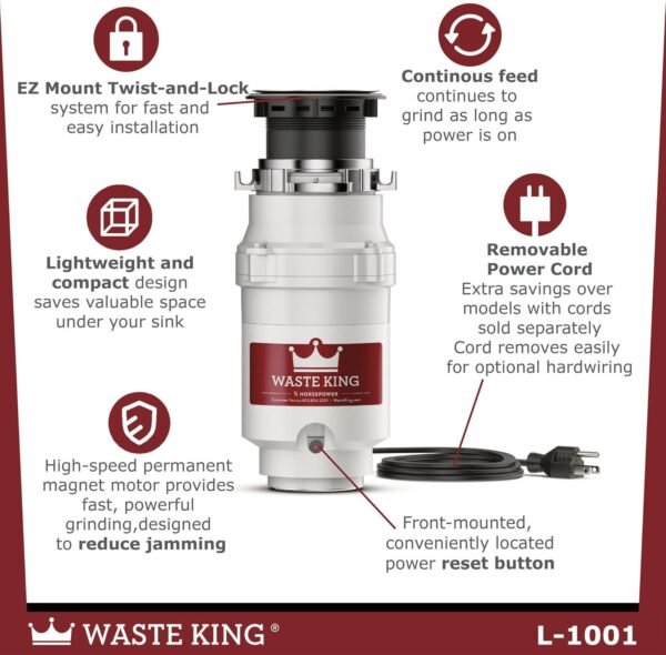Waste King L-1001 Garbage Disposal Review High-Speed Motor and Easy Installation