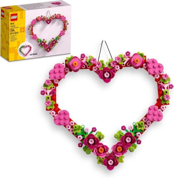 LEGO Heart Ornament Building Set Review Creative DIY Wall Decoration Toy