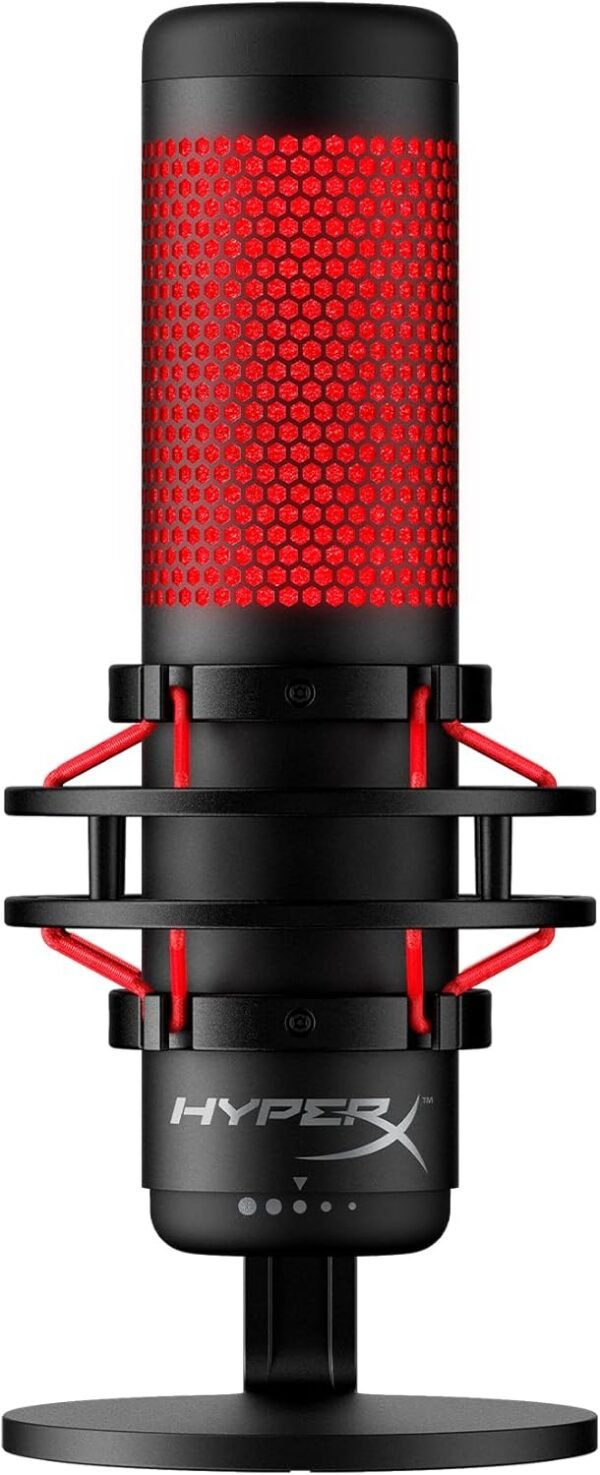 61t5l9w10bL._AC_SL1500_ HyperX QuadCast - USB Condenser Gaming Microphone, for PC, PS4, PS5 and Mac, Anti-Vibration Shock Mount, Four Polar Patterns, Pop Filter, Gain Control, Podcasts, Twitch, YouTube, Discord, Red LED