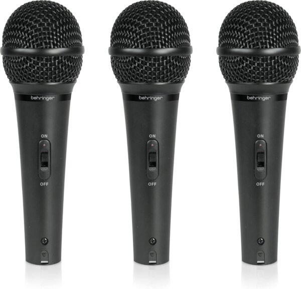 Behringer ULTRAVOICE XM1800S 3 Dynamic Cardioid Vocal and Instrument Microphones (Set of 3)
