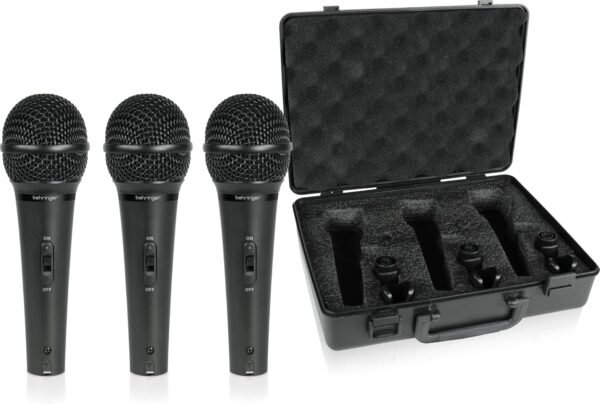 Behringer ULTRAVOICE XM1800S 3 Dynamic Cardioid Vocal and Instrument Microphones (Set of 3)