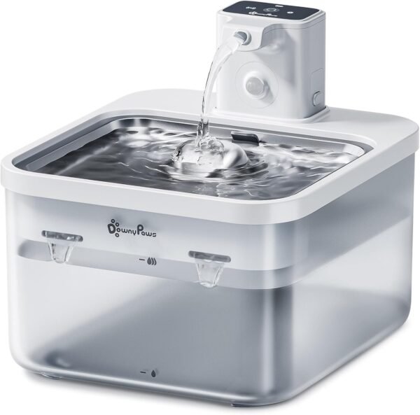 71vqLNslkGL._AC_SL1500_ DownyPaws Wireless Cat Water Fountain Review Battery Operated Stainless Steel