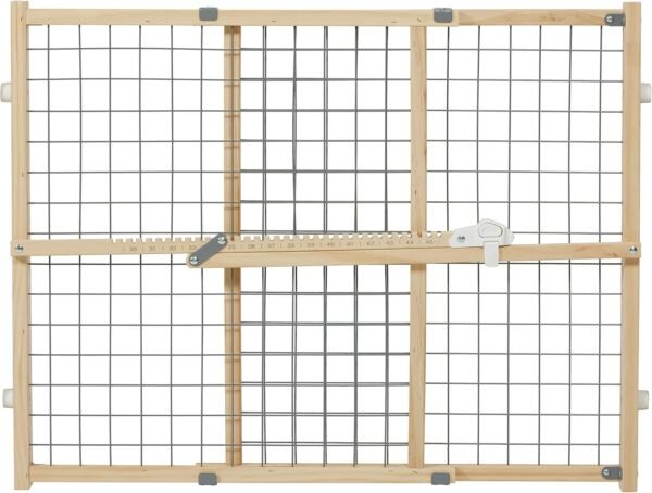 New World Adjustable Wood Dog Gate Review Expands Wide Protects Walls Perfectly