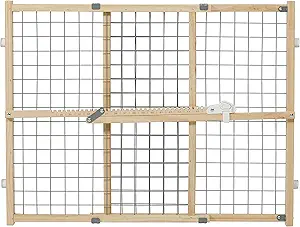 New World Adjustable Wood Dog Gate Review Expands Wide Protects Walls Perfectly