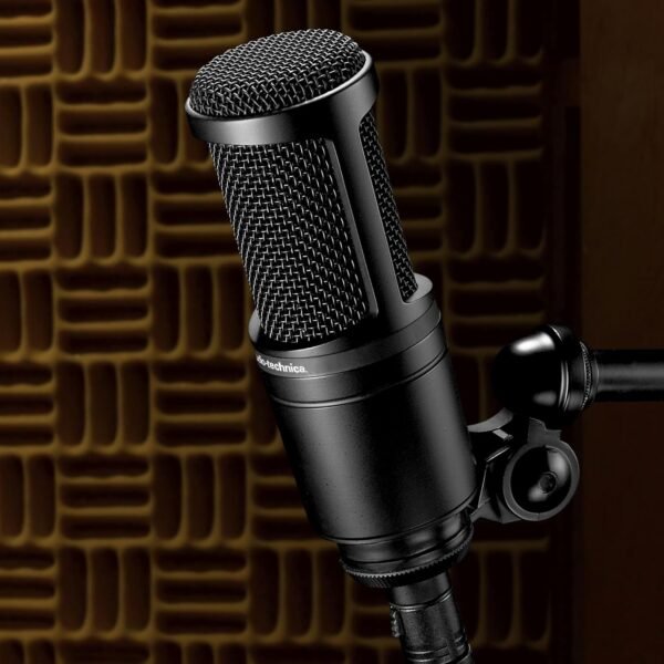 Audio-Technica AT2020 Cardioid Condenser Studio XLR Microphone, Ideal for Project/Home Studio Applications