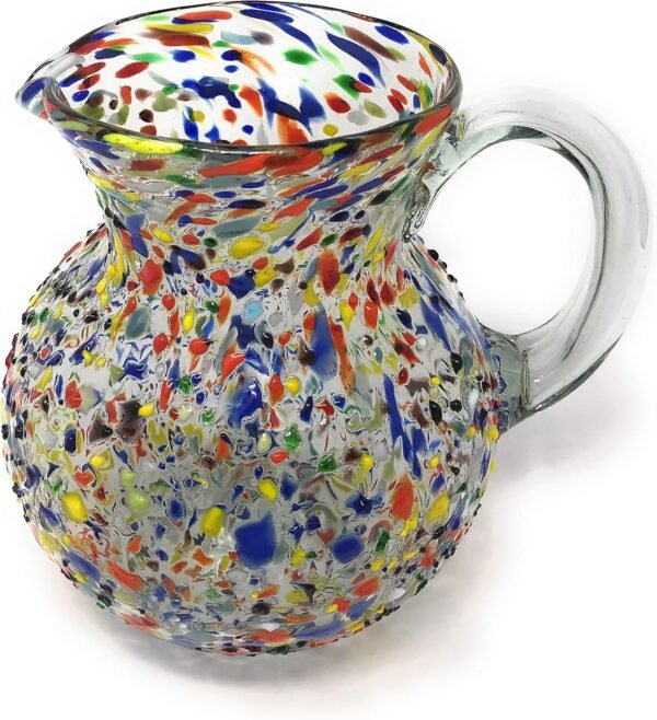 Mexican Hand Blown Glass Pitcher Confetti Rock Design Review and Quality Insights