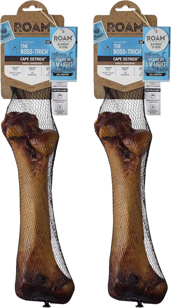 ROAM Pet Treats Ostrich Bones Review Best Long Lasting Dog Treats for Large Breeds