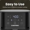 Chefman Air Fryer – 4 QT Compact Airfryer for Quick & Easy Meals in Minutes, Features Hi-Fry Technology for Extra Crisp, Touchscreen Controls with 4 Presets, Nonstick & Dishwasher Safe Basket - Black